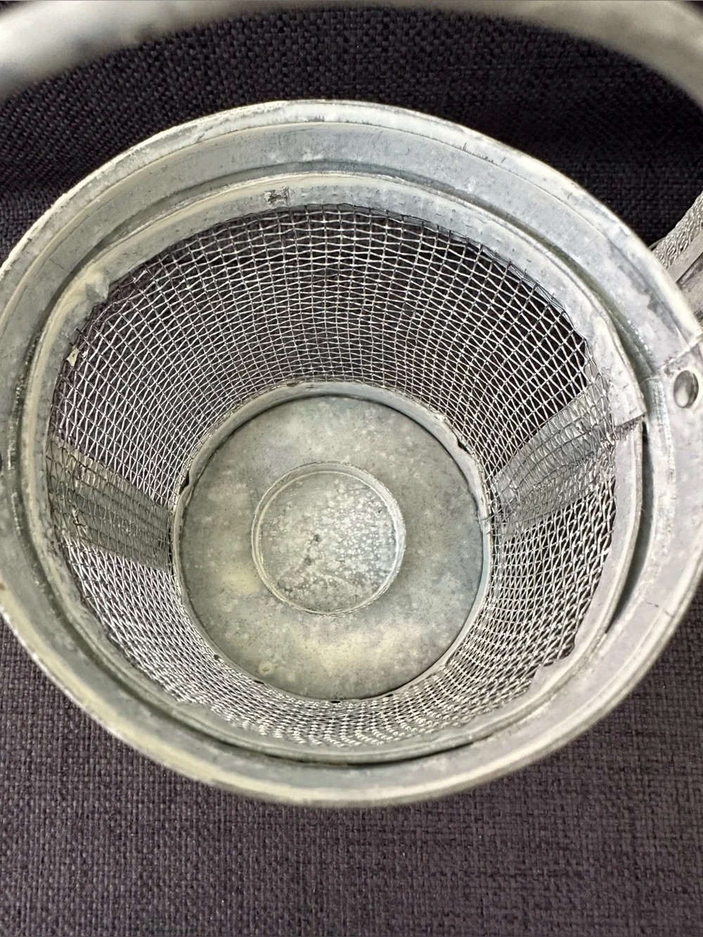 Distressed Metal Mesh Iron Lantern / Votive Candle Holder Pair - White Washed